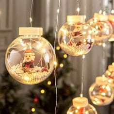 Sweetbuy Vianočná dekorácia v podobe závesu s lesklými guličkami - XMASBALL