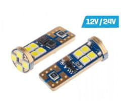 AUTOLAMP LED 12V/24V (W5W) W2,1x9,5d číra CANBUS - 2ks