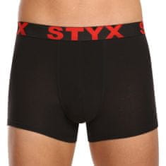 Styx 5PACK pánske boxerky športová guma čierné (5G9602) - veľkosť XL