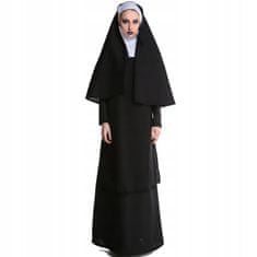 Korbi Prevlek mníšky, čierny habit, halloween, veľkosť XL