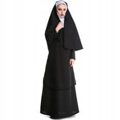 Korbi Prevlek mníšky, čierny habit, halloween, veľkosť XL