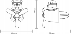 Korbi Osviežovač vzduchu, Difúzor pre mriežku vetracieho otvoru auta, čierny medveď