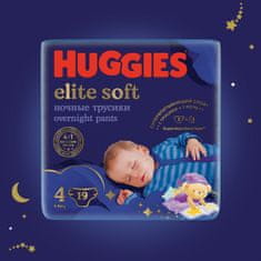 Huggies Elite Soft Pants Over Night č. 4 - 19 ks