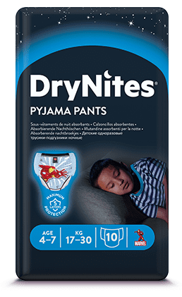 Huggies Dry Nites Medium 4-7 let (17-30 kg) Boys 10ks