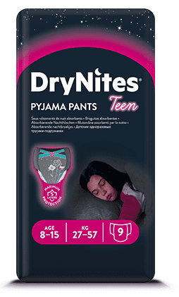 Huggies Dry Nites Large 8-15 rokov (27-57 kg) Girls 9ks