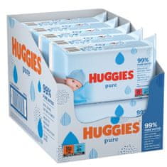 Huggies Vlhčené utierky Pure 10 x 56 ks