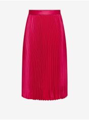 Jacqueline de Yong Tmavo ružová dámska saténová plisovaná midi sukňa JDY Sarah XL