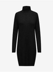 ONLY Čierne dámske melírované svetrové šaty ONLY Silly XS