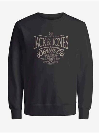 Jack&Jones Čierna pánska mikina Jack & Jones Eric