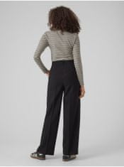 Vero Moda Čierno-krémové dámske pruhované tričko Vero Moda Fiona XS