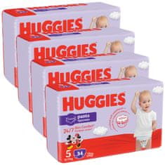 Huggies Pants 5 Jumbo (12-17 kg) 136 ks (4x34 ks) - Mesačné balenie