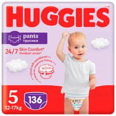 Huggies Pants 5 Jumbo (12-17 kg) 136 ks (4x34 ks) - Mesačné balenie