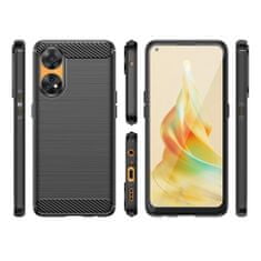 IZMAEL Carbon Shield TPU puzdro pre Oppo Reno8 T 5G - Čierna KP29578