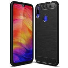 IZMAEL Puzdro Carbon Bush TPU pre Xiaomi Redmi Note 7/Redmi Note 7 Pro - Čierna KP29561