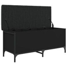 Vidaxl Úložná lavička čierna 102x42x45 cm kompozitné drevo