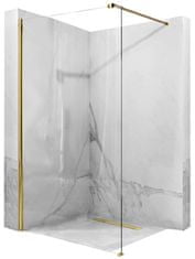 REA AERO, sprchová zástena WALK IN 80 x 195 cm, číre sklo - zlatý profil, REA-K8439