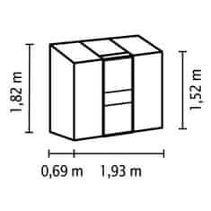 skleník VITAVIA IDA 1300 PC 4 mm strieborný