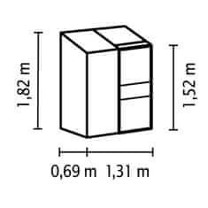 skleník VITAVIA IDA 900 PC 4 mm strieborný