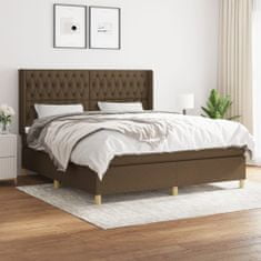 Petromila vidaXL Boxspring posteľ s matracom tmavohnedá 180x200 cm látka