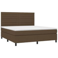 Petromila vidaXL Boxspring posteľ s matracom tmavohnedá 180x200 cm látka