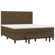 Petromila vidaXL Boxspring posteľ s matracom tmavohnedá 160x200 cm látka