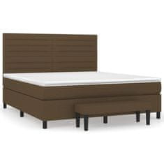 Petromila vidaXL Boxspring posteľ s matracom tmavohnedá 180x200 cm látka