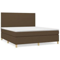 Petromila vidaXL Boxspring posteľ s matracom tmavohnedá 180x200 cm látka