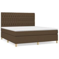 Petromila vidaXL Boxspring posteľ s matracom tmavohnedá 180x200 cm látka