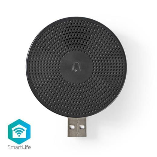 Nedis Príslušenstvo WIFICDPC10BK pre WiFi domový zvonček WIFICDP10GY | USB, SmartLife