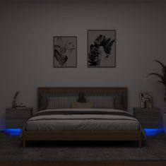 Petromila vidaXL Nástenné nočné skrinky s LED osvetlením 2 ks sivé sonoma