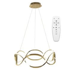 Toolight Moderné stropné svietidlo LED + PILOT APP800-CP Twist Gold