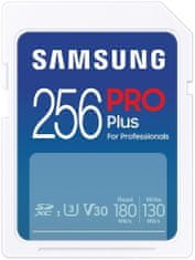 SAMSUNG SDXC 256GB PRO Plus + USB adaptér (MB-SD256SB/WW)