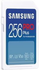 SAMSUNG SDXC 256GB PRO Plus + USB adaptér (MB-SD256SB/WW)