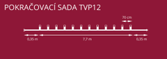 Exihand Predlžovacia súprava Muchotrávka farebná TVP-12, 12 svel.zdroju LED Filament 20V/0,2W