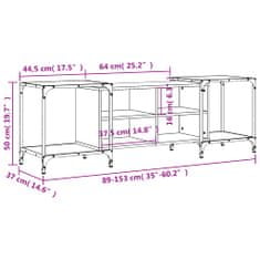 Vidaxl TV skrinka čierna 153x37x50 cm kompozitné drevo