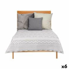 slomart Obojstranná deka na posteľ 240 x 260 cm Biela Sivá (6 kusov)