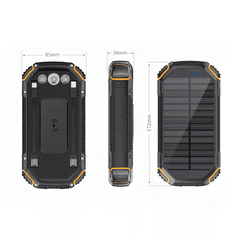 BOT Solárna power banka SP3 1 panel 20000mAh, čierna