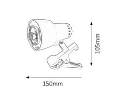 Rabalux Stolová lampa 4357 Clip E14 R50 1x MAX 40W čierna