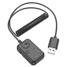 Borofone BC49 Bluetooth FM audio adaptér USB, čierny