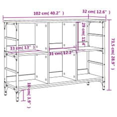 Petromila vidaXL Komoda sivá sonoma 102x32x73,5 cm kompozitné drevo