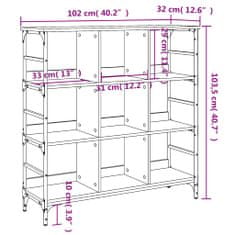 Petromila vidaXL Komoda čierna 102x32x103,5 cm kompozitné drevo