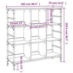 Petromila vidaXL Komoda dub sonoma 102x32x103,5 cm kompozitné drevo