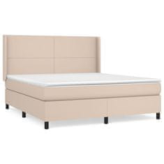 Petromila vidaXL Boxspring posteľ s matracom kapučínová 180x200 cm umelá koža