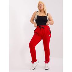 RELEVANCE Dámske plus size tepláky RIVA červená RV-DR-6736.58_405310 3XL