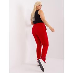 RELEVANCE Dámske plus size tepláky RIVA červená RV-DR-6736.58_405310 3XL