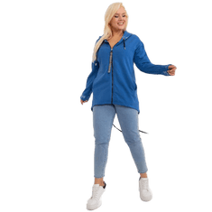 RELEVANCE Dámska mikina plus size tmavomodrá RV-BL-8266.34P_405178 Univerzálne