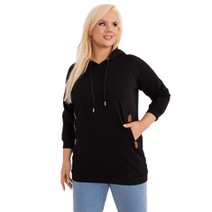 RELEVANCE Dámska mikina s podšívkou plus size čierna RV-BL-8221.96_405328 Univerzálne