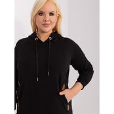 RELEVANCE Dámska mikina s podšívkou plus size čierna RV-BL-8221.96_405328 Univerzálne