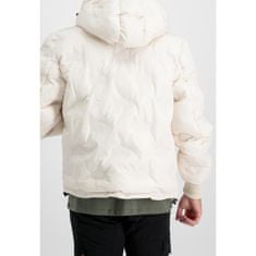 Alpha Industries  Zimná bunda Hooded Logo Puffer Biela L