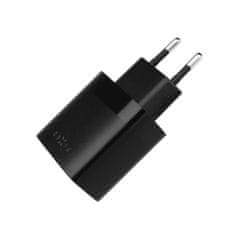 FIXED Set sieťové nabíjačky s 2xUSB výstupom a USB/USB-C káblom, 1 meter, 17W Smart Rapid Charge, čierna